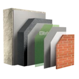 Systeemopbouw Strikotherm gevelisolatiesysteem COMFORT - Steenstrips flex