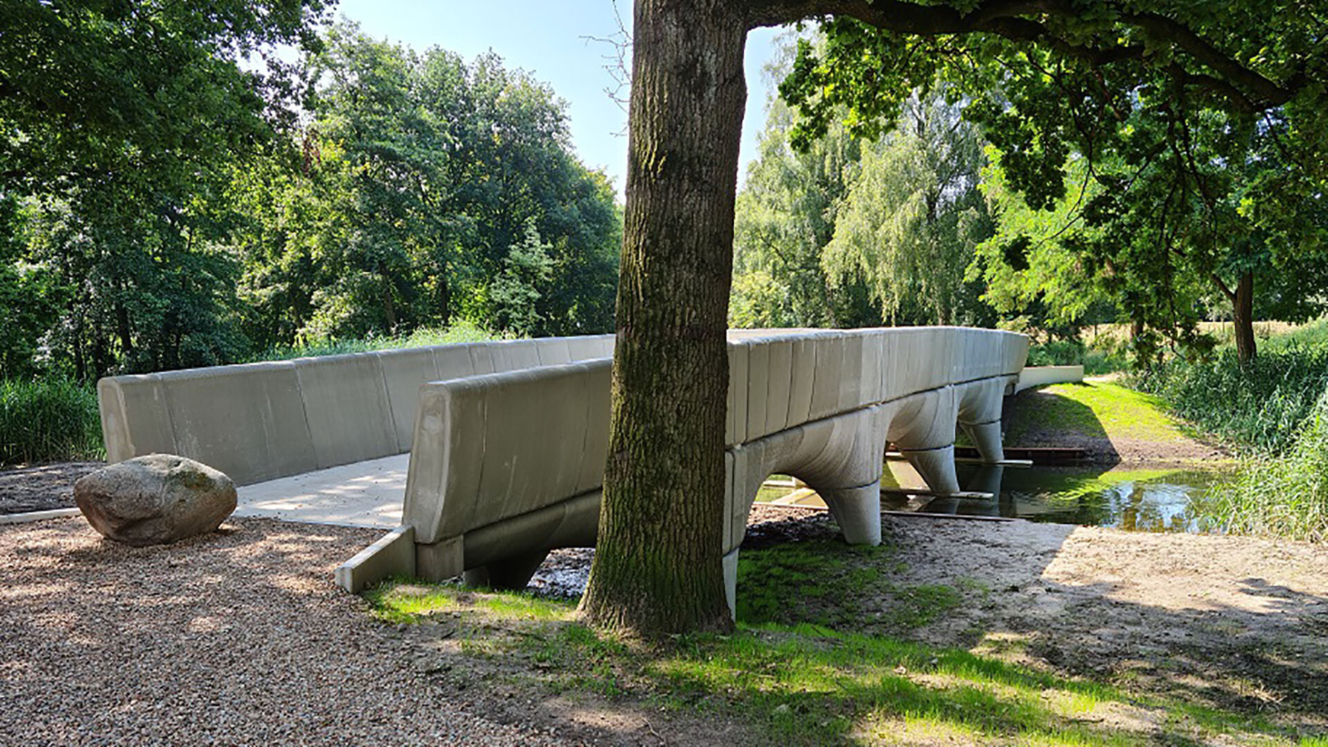 3D-betongeprinte fietsbrug Nijmegen 3D-betongeprinte fietsbrug in Nijmegen