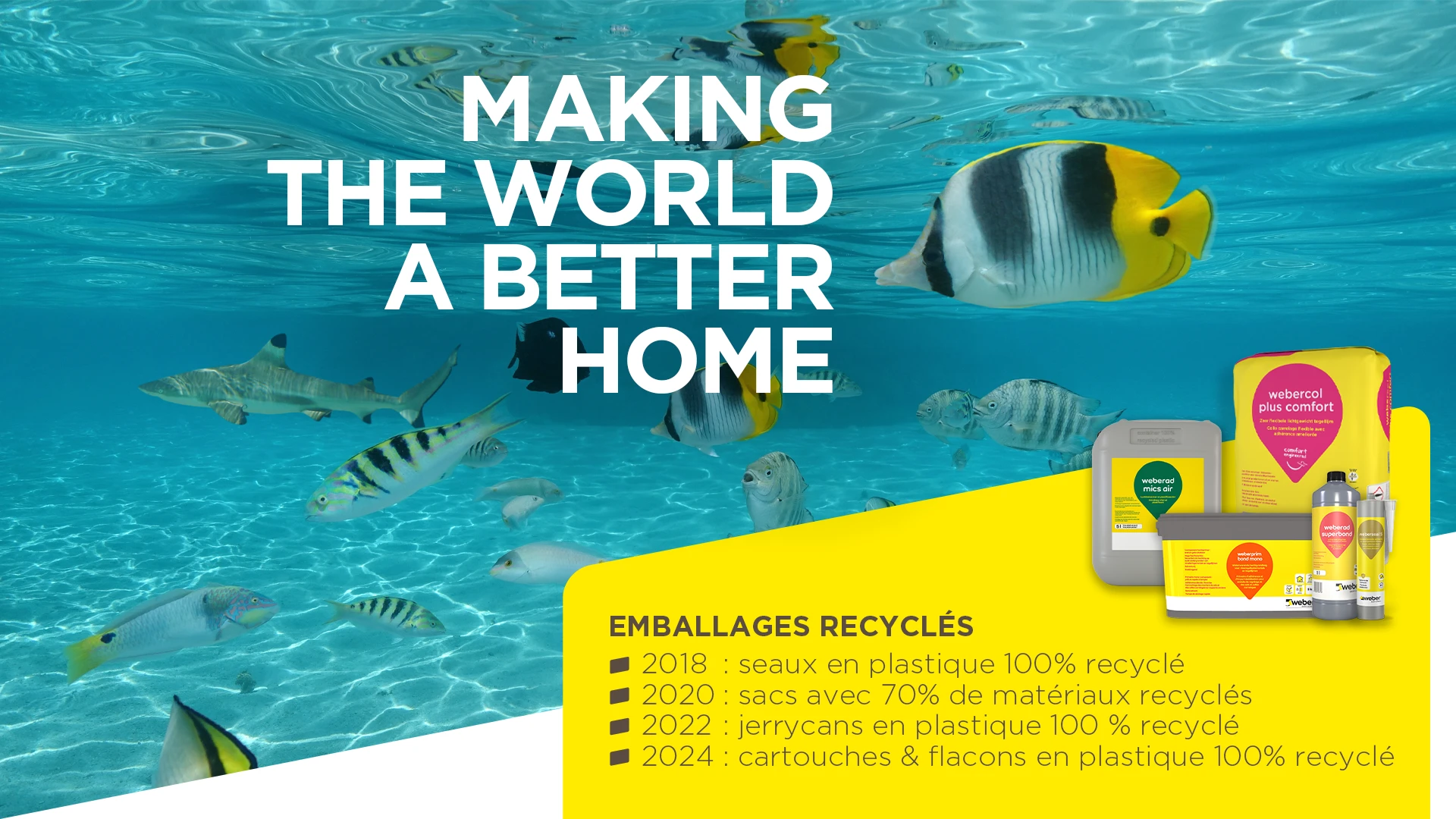 Emballages 100% recyclés pour solutions de construction