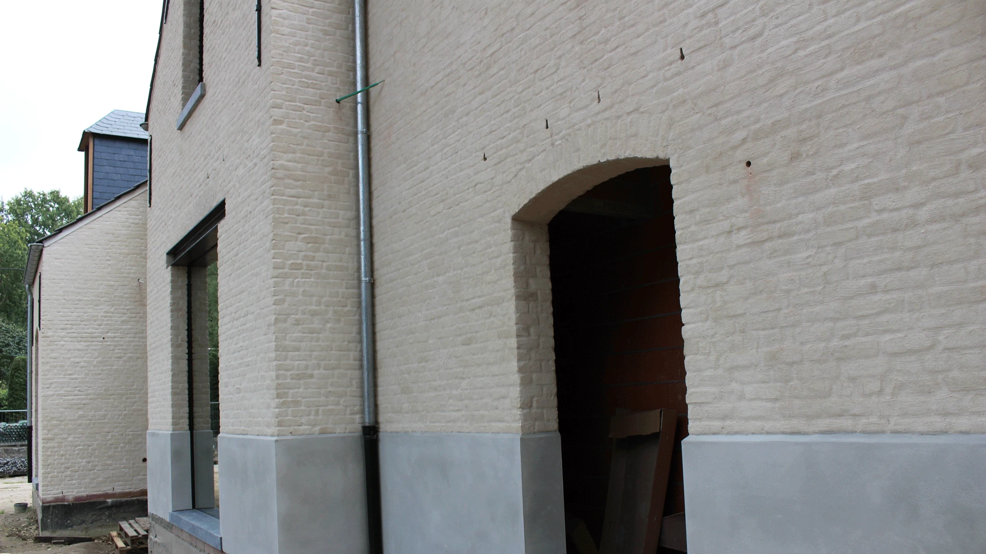 Close-up woning uitgevoerd met chippermortel
