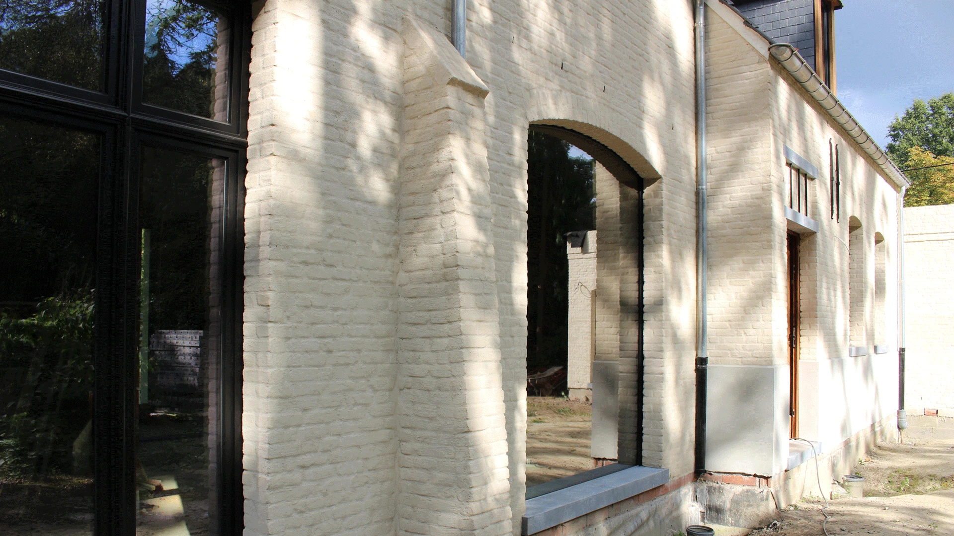 Villa uitgevoerd met chippermortel